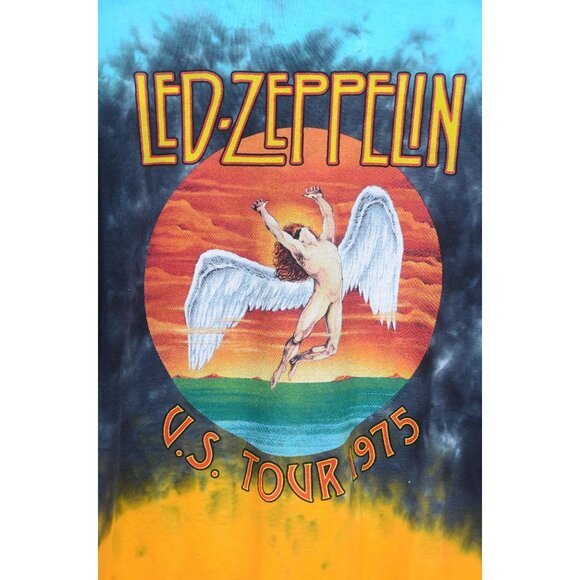 Led Zeppelin Men's Size XXL Icarus US Tour 1975 Tie-Dye Short Sleeve T-Shirt - Picture 2 of 6
